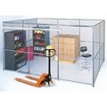 Global Equipment Wire Mesh Partition Security Room 20x10x10 without Roof - 4 Sides 603306